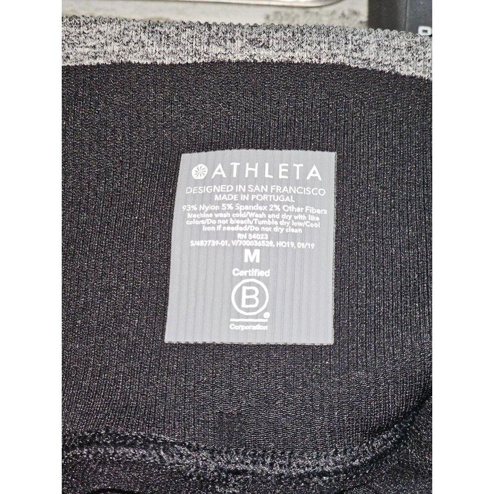 NWOT Athleta Womens Black Andes Seamless Tight High Rise Legging Sz M 0986 - Picture 8 of 11